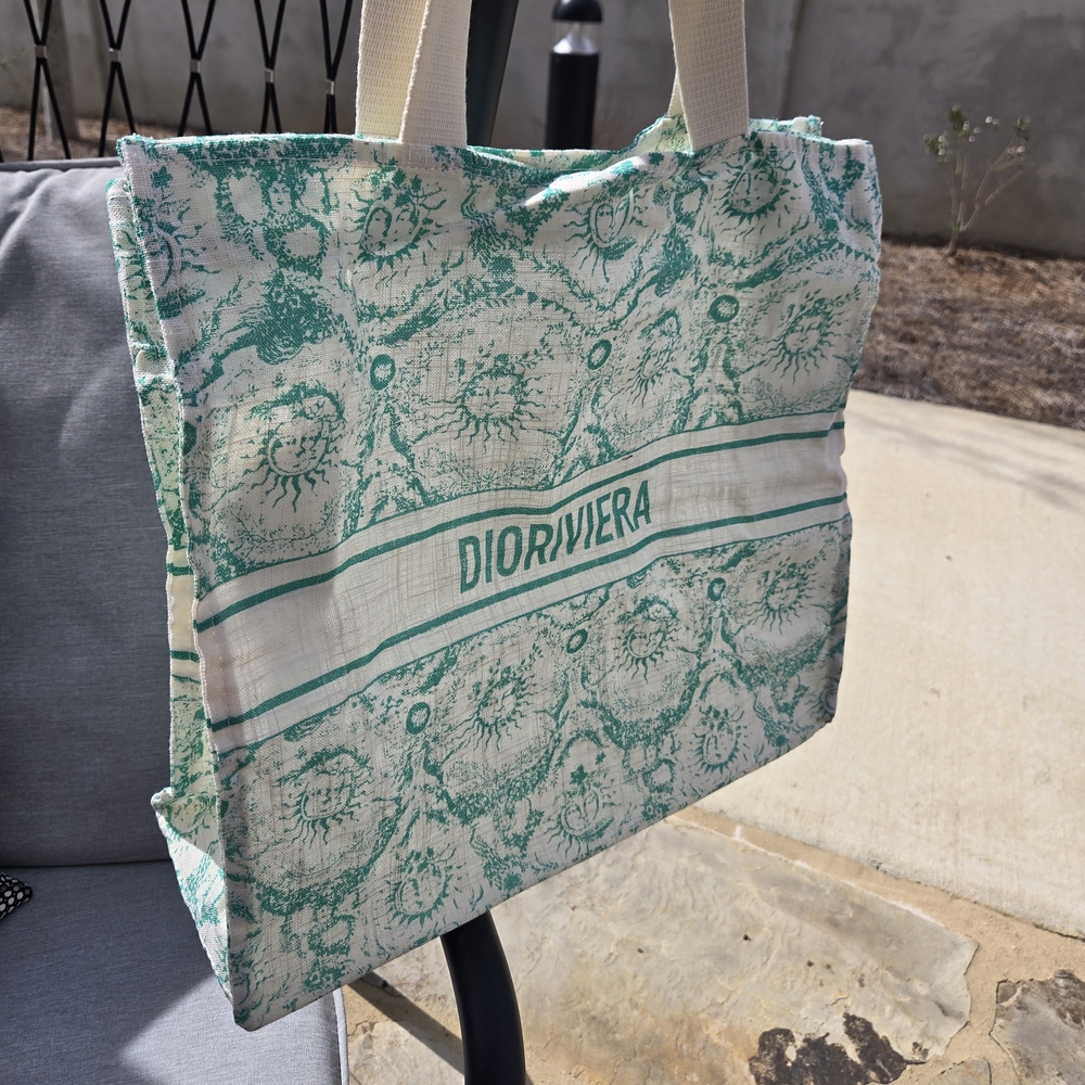 Dior Riviera Green and Cream Tote